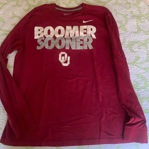 Nike cotton Oklahoma Sooners red long sleeve. XL